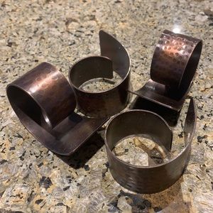 Pier One Brass-like Napkin Rings (12)